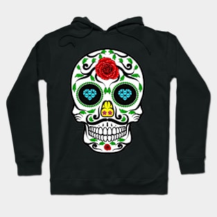 Mexican sugar skull with mustache Hoodie